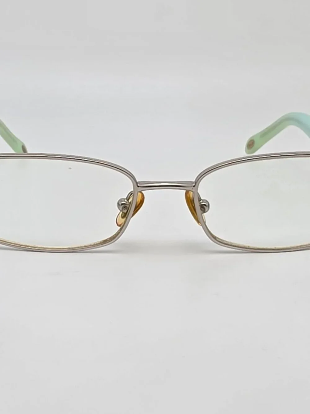 Tiffany & Co TF1020-B 6005 Silver Rhinestone Eyeglasses Frame w/ Case Italy 50mm